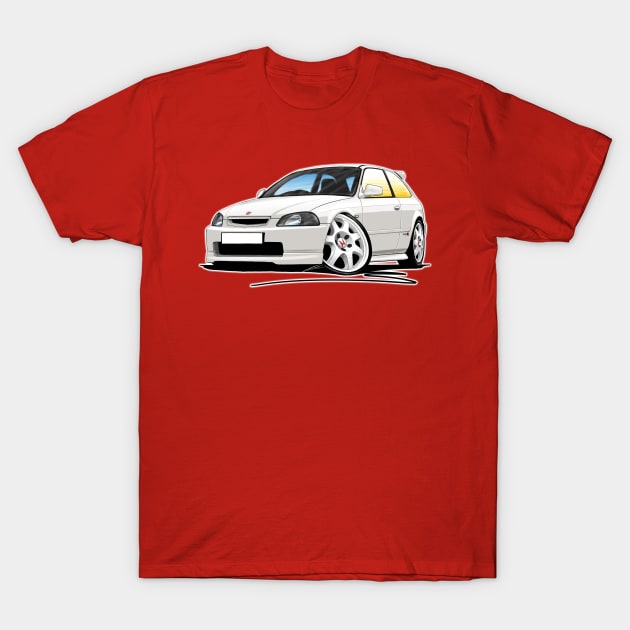 Honda Civic (EK9) Type-R White T-Shirt by y30man5